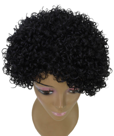 Vale 11 inch Natural Black Short Afro Full Wig