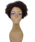 Vale 11 inch Medium Brown Short Afro Full Wig
