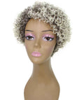 Vale 11 inch Gray with Light Blonde Afro Full Wig