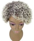 Vale 11 inch Gray with Light Blonde Afro Full Wig