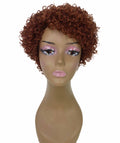 Vale 11 inch Brown with Copper Red Afro Full Wig