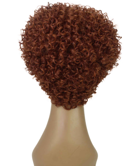 Vale 11 inch Brown with Copper Red Afro Full Wig