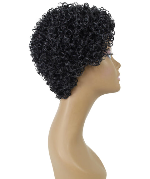Vale 11 inch Salt and Pepper Blend Afro Full Wig