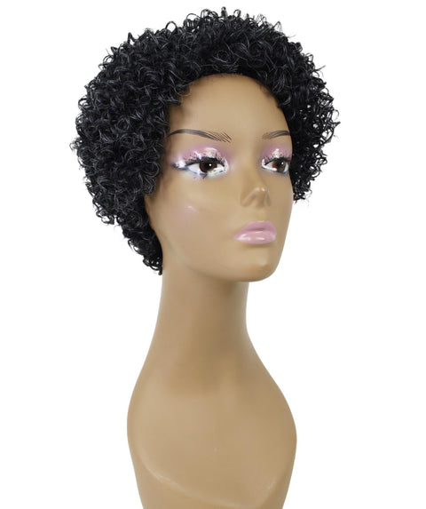 Vale 11 inch Salt and Pepper Blend Afro Full Wig