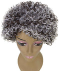 Vale 11 inch Charcoal Gray Afro Full Wig