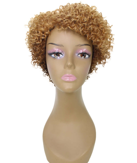 Vale 11 inch Auburn Brown with Chestnut Blend Afro Full Wig