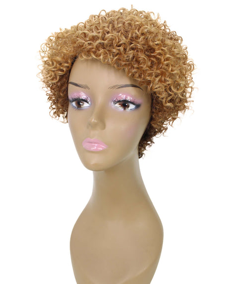 Vale 11 inch Auburn Brown with Chestnut Blend Afro Full Wig