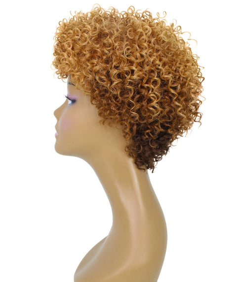 Vale 11 inch Auburn Brown with Chestnut Blend Afro Full Wig