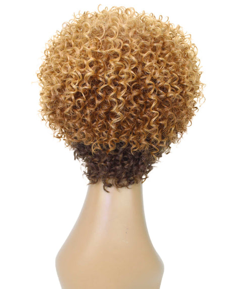 Vale 11 inch Auburn Brown with Chestnut Blend Afro Full Wig