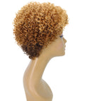 Vale 11 inch Auburn Brown with Chestnut Blend Afro Full Wig