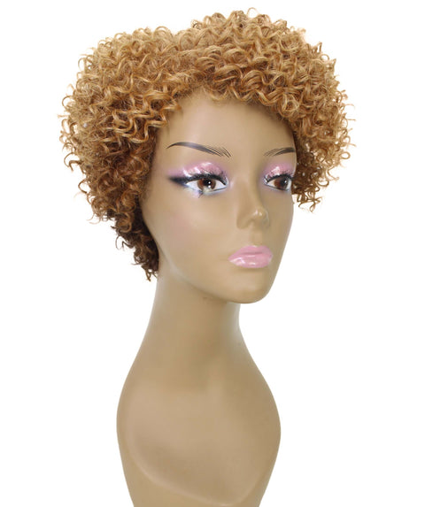 Vale 11 inch Auburn Brown with Chestnut Blend Afro Full Wig