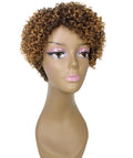 Vale 11 inch Dark Brown with Golden Afro Full Wig