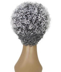 Vale 11 inch Gray with White Afro Full Wig