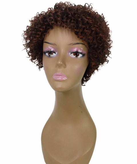 Vale 11 inch Dark Chestnut Brown Afro Full Wig