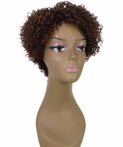 Vale 11 inch Dark Chestnut Brown Afro Full Wig