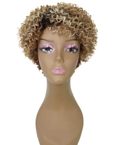 Vale 11 inch Strawberry Blonde Ombre Afro Full Wig