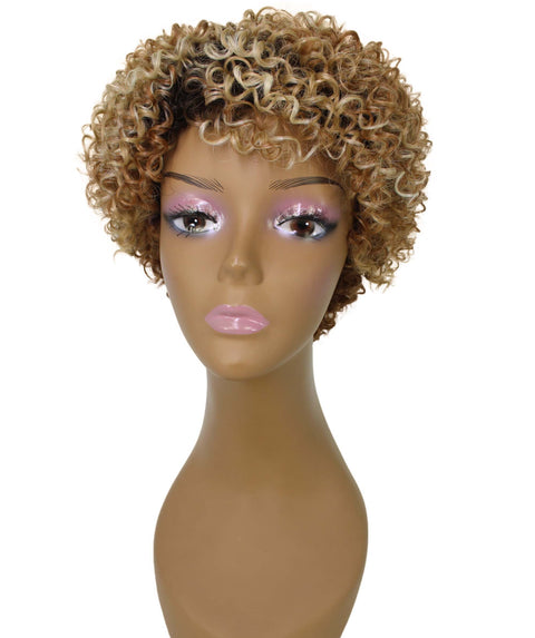 Vale 11 inch Strawberry Blonde Ombre Afro Full Wig