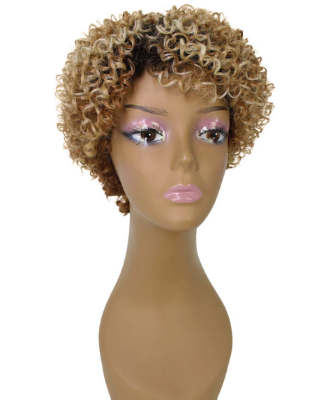 Vale 11 inch Strawberry Blonde Ombre Afro Full Wig