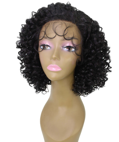 Nova Natural Black Trendy Curly Lace Wig