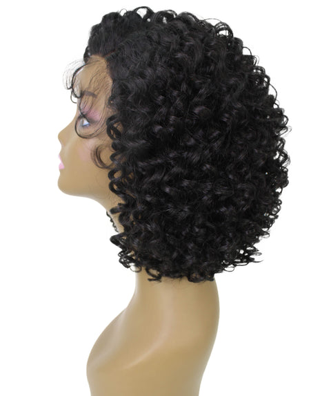Nova Natural Black Trendy Curly Lace Wig