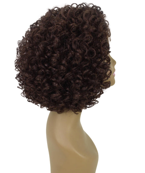Nova Medium Brown Trendy Curly Lace Wig