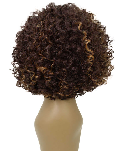 Nova Brown with Golden Trendy Curly Lace Wig