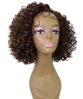 Nova Brown with Golden Trendy Curly Lace Wig