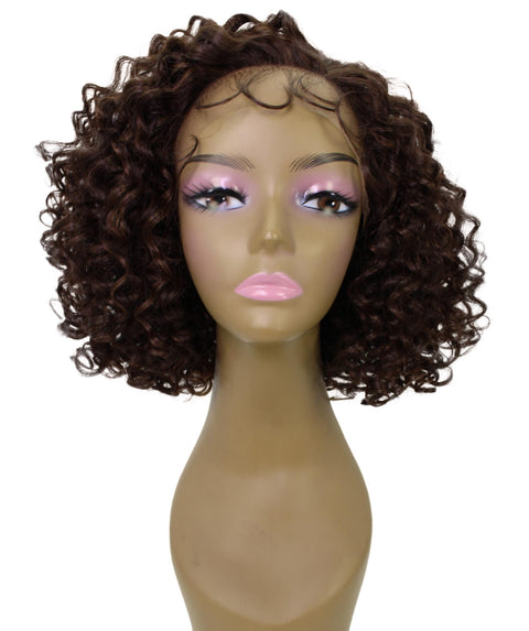 Nova Brown with Caramel Trendy Curly Lace Wig