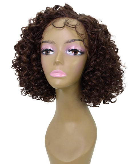 Nova Brown with Caramel Trendy Curly Lace Wig