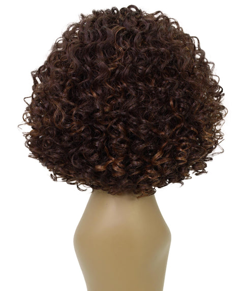 Nova Brown with Caramel Trendy Curly Lace Wig