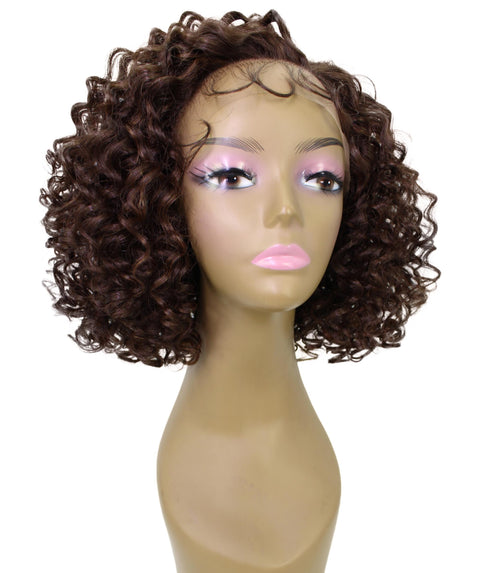 Nova Brown with Caramel Trendy Curly Lace Wig