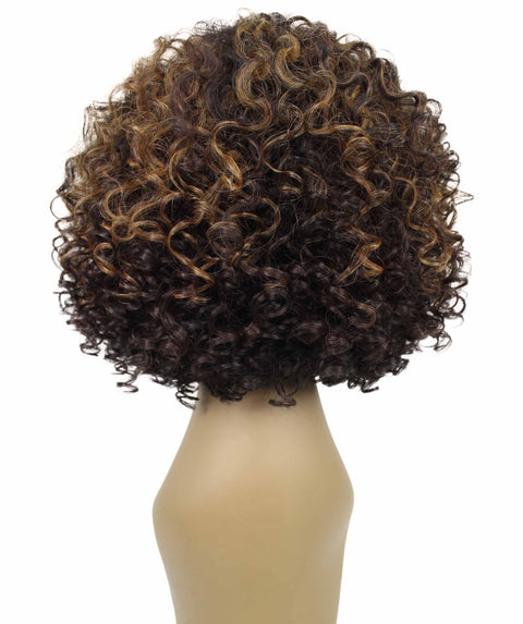 Nova Caramel Brown Blend Trendy Curly Lace Wig
