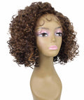 Nova Caramel Brown Blend Trendy Curly Lace Wig
