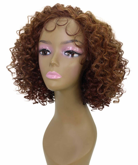 Nova Copper Auburn Blend Trendy Curly Lace Wig