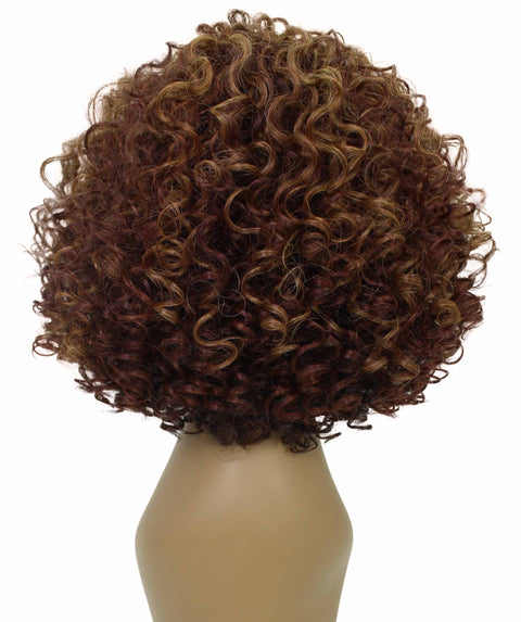 Nova Copper Auburn Blend Trendy Curly Lace Wig