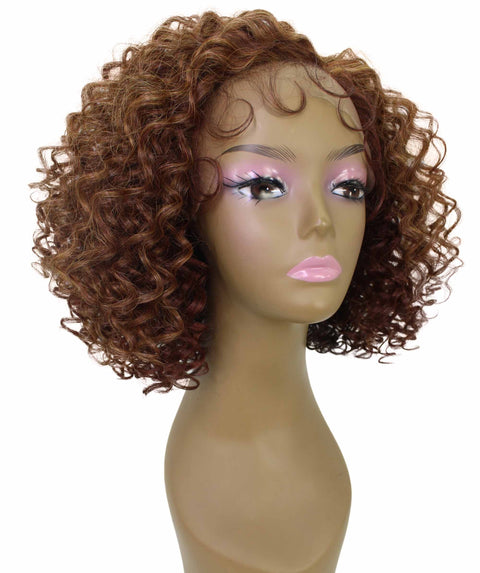 Nova Copper Auburn Blend Trendy Curly Lace Wig