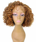 Nova Auburn Brown Blend Trendy Curly Lace Wig