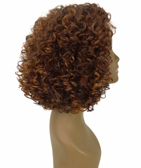 Nova Light Brown Blend Trendy Curly Lace Wig
