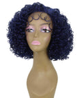 Nova Blue and Black Blend Trendy Curly Lace Wig