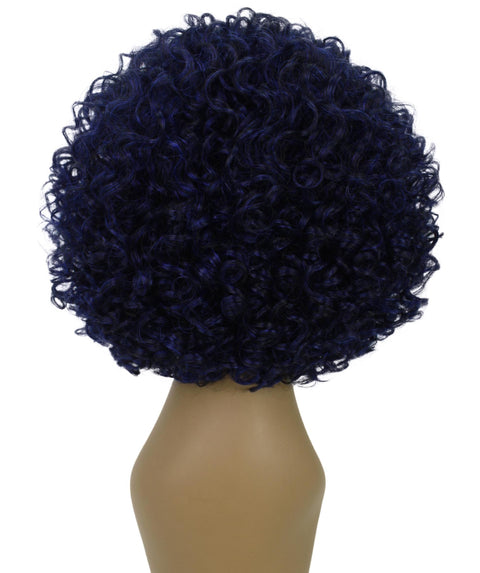 Nova Blue and Black Blend Trendy Curly Lace Wig
