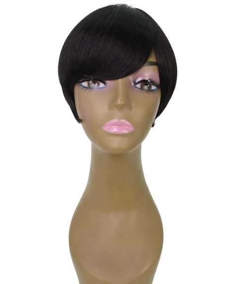 Trinity Natural Black Short Bob Full Wig
