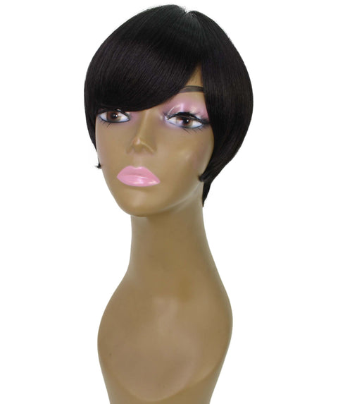 Trinity Natural Black Short Bob Full Wig