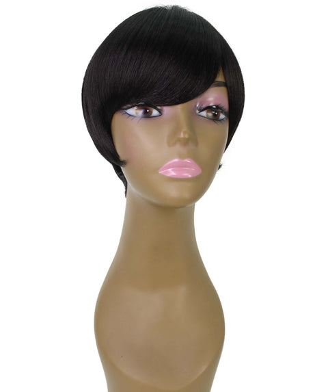 Trinity Natural Black Short Bob Full Wig