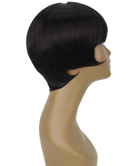 Trinity Natural Black Short Bob Full Wig