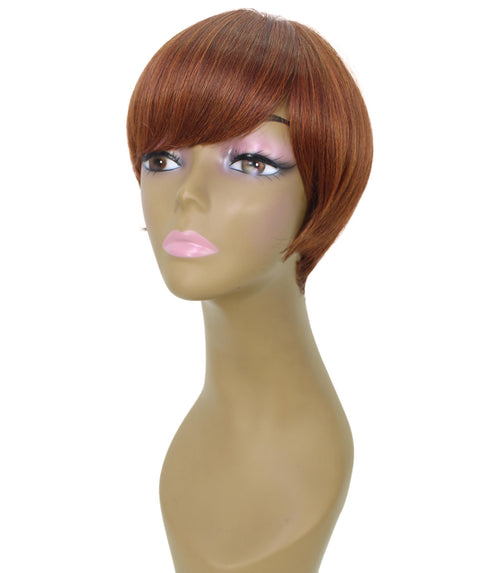 Trinity Brown with Copper Red Short Bob Full Wig