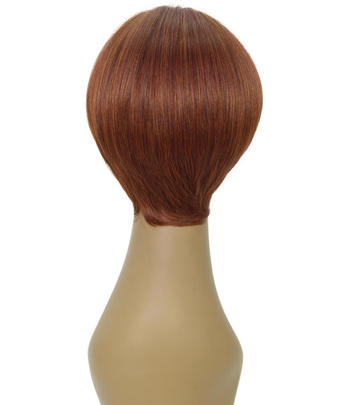 Trinity Brown with Copper Red Short Bob Full Wig