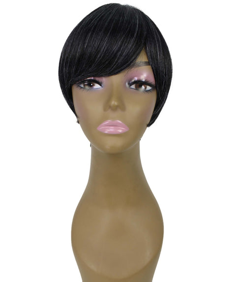 Trinity Salt and Pepper Blend Short Bob Full Wig