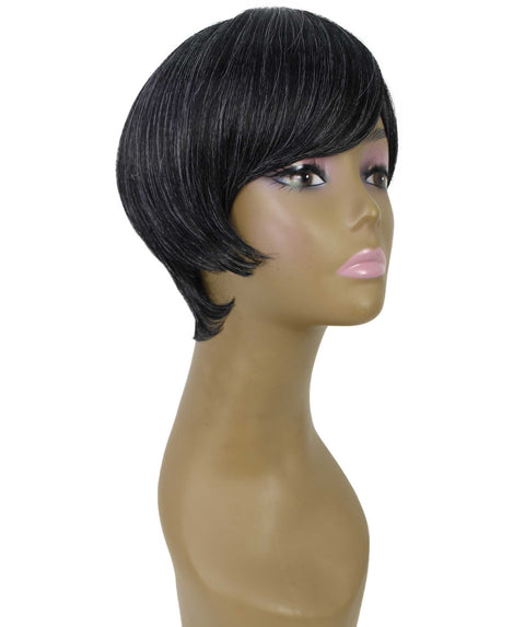 Trinity Salt and Pepper Blend Short Bob Full Wig