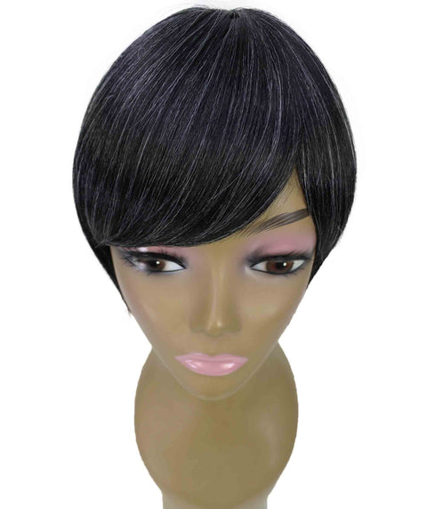 Trinity Salt and Pepper Blend Short Bob Full Wig