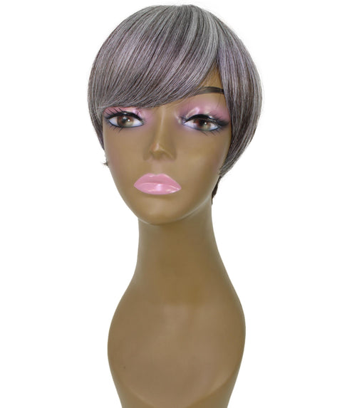 Trinity Charcoal Gray Short Bob Full Wig